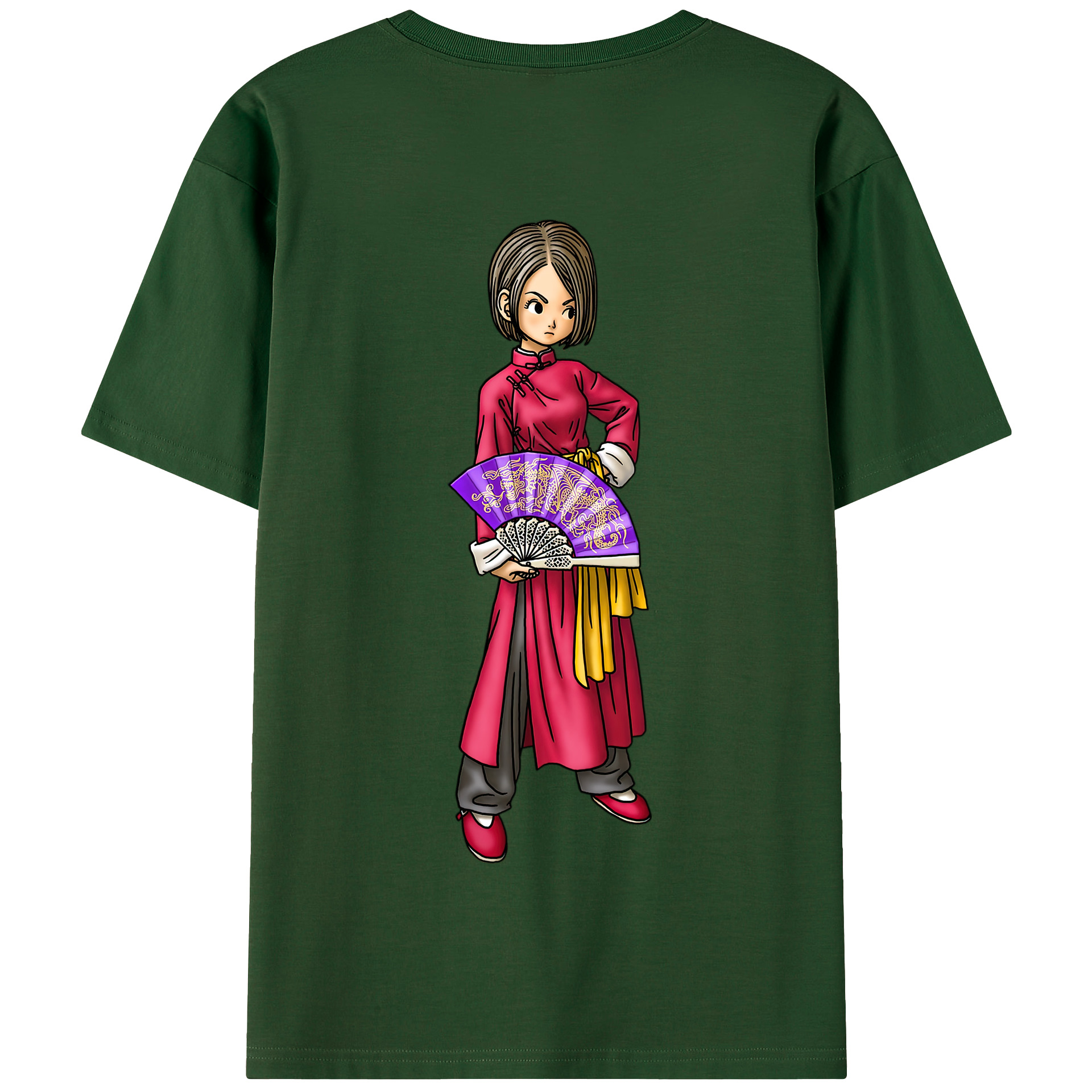 （画像用） ドラゴンクエスト Doragon Kuesuto Dragon Quest 綿100％半袖Tシャツ（背面プリント）